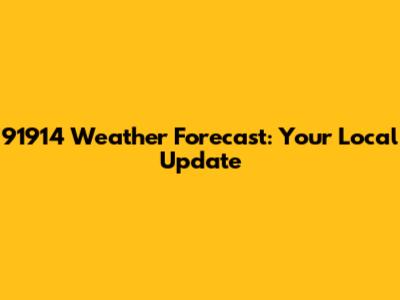 91914 Weather Forecast: Your Local Update
