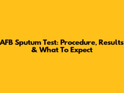 AFB Sputum Test: Procedure, Results & What To Expect