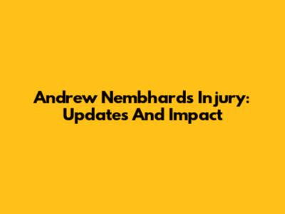 Andrew Nembhard's Injury: Updates And Impact