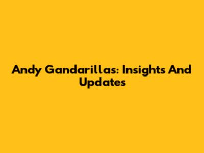 Andy Gandarillas: Insights And Updates