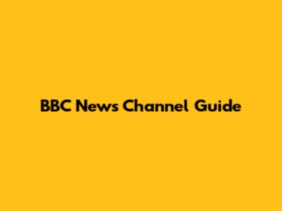 BBC News Channel Guide