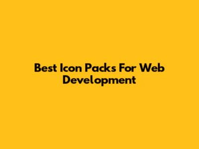 Best Icon Packs For Web Development