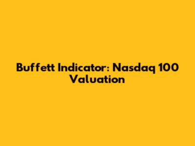 Buffett Indicator: Nasdaq 100 Valuation