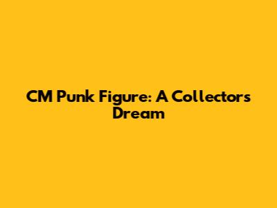 CM Punk Figure: A Collector's Dream