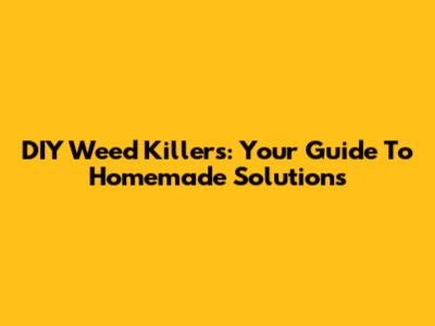 DIY Weed Killers: Your Guide To Homemade Solutions