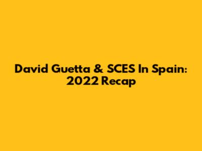 David Guetta & SCES In Spain: 2022 Recap