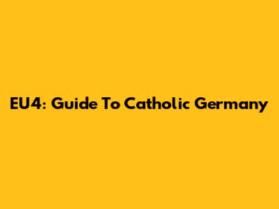 EU4: Guide To Catholic Germany
