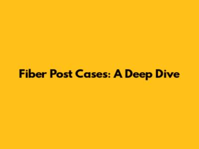 Fiber Post Cases: A Deep Dive