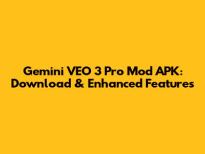 Gemini VEO 3 Pro Mod APK: Download & Enhanced Features