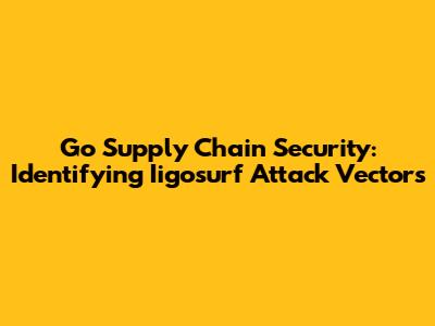 Go Supply Chain Security: Identifying Iigosurf Attack Vectors