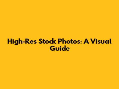 High-Res Stock Photos: A Visual Guide