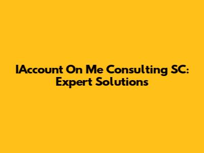 IAccount On Me Consulting SC: Expert Solutions