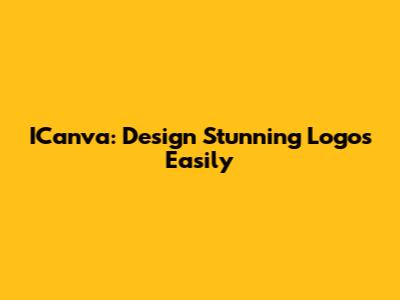 ICanva: Design Stunning Logos Easily