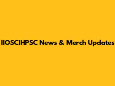 IIOSCIHPSC News & Merch Updates