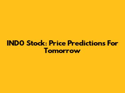 IND0 Stock: Price Predictions For Tomorrow