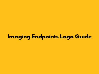 Imaging Endpoints Logo Guide