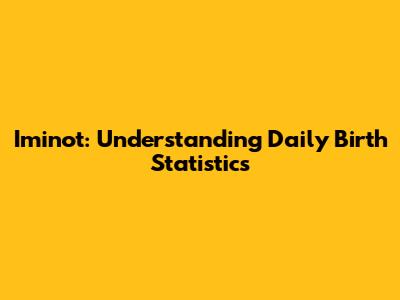 Iminot: Understanding Daily Birth Statistics