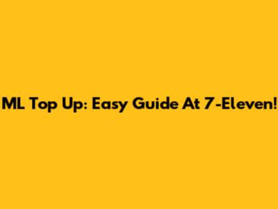 ML Top Up: Easy Guide At 7-Eleven!