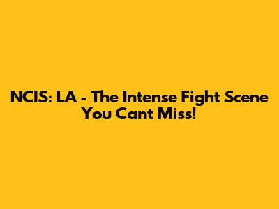 NCIS: LA - The Intense Fight Scene You Can't Miss!