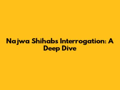 Najwa Shihab's Interrogation: A Deep Dive