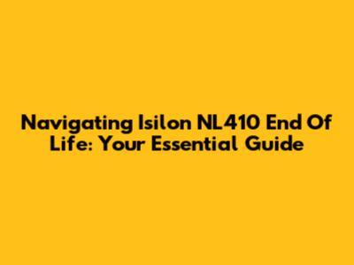 Navigating Isilon NL410 End Of Life: Your Essential Guide