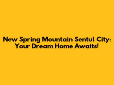 New Spring Mountain Sentul City: Your Dream Home Awaits!