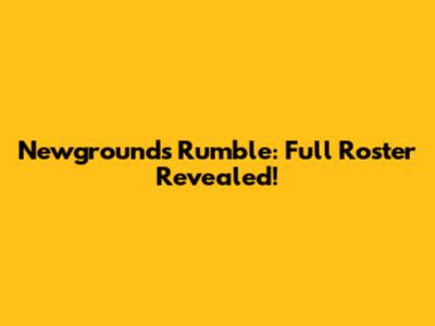 Newgrounds Rumble: Full Roster Revealed!