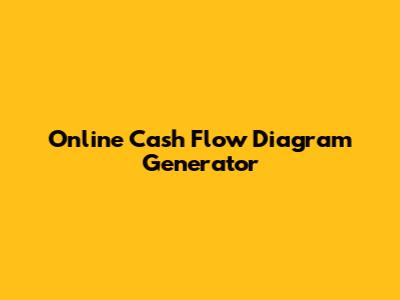 Online Cash Flow Diagram Generator
