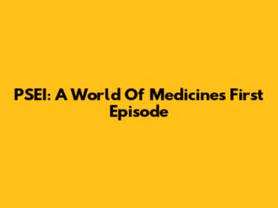PSEI: A World Of Medicine's First Episode