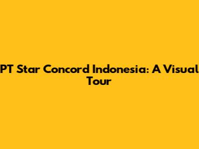 PT Star Concord Indonesia: A Visual Tour