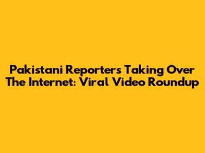 Pakistani Reporters Taking Over The Internet: Viral Video Roundup