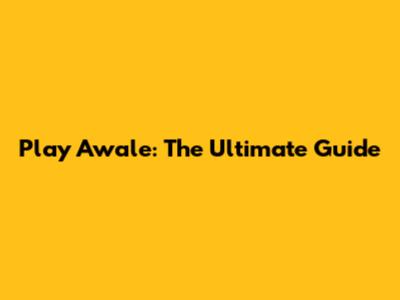 Play Awale: The Ultimate Guide