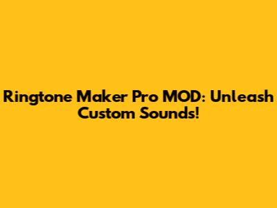 Ringtone Maker Pro MOD: Unleash Custom Sounds!