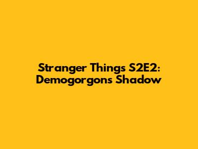 Stranger Things S2E2: Demogorgon's Shadow