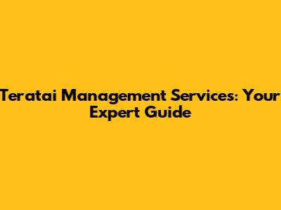 Teratai Management Services: Your Expert Guide