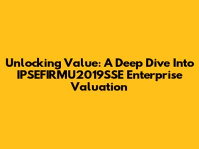 Unlocking Value: A Deep Dive Into IPSEFIRMU2019SSE Enterprise Valuation