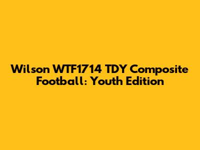 Wilson WTF1714 TDY Composite Football: Youth Edition